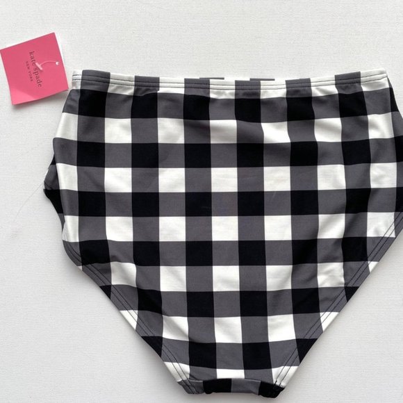 Kate Spade New York Shoreside Plaid Ruffled Bandeau Swimwear - Picture 7 of 9